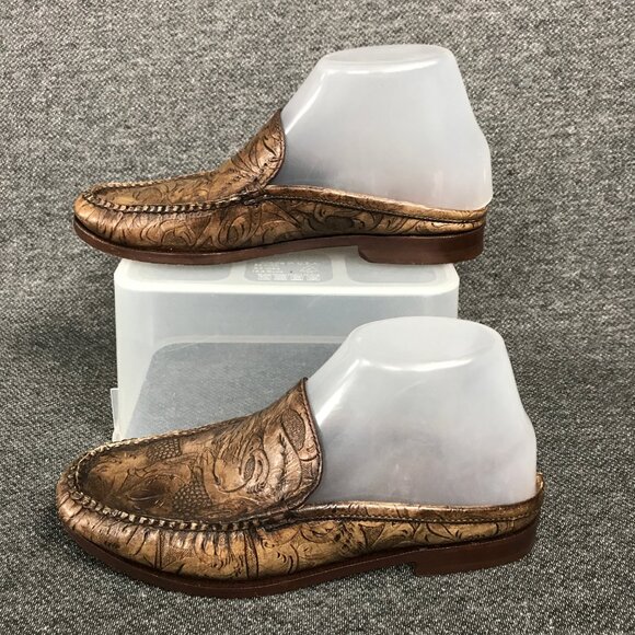 Cole Haan Women’s Size 6B Brown Distressed Leather Slip On Loafers Flats Slides - Picture 2 of 8